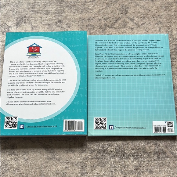 EP Math Algebra 1 Workbook Set - Picture 2 of 2